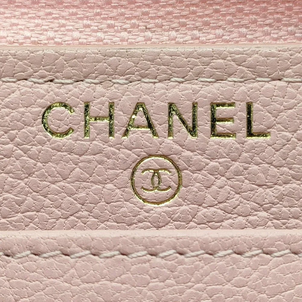Chanel Zippy Wallet Coco Mark Pinks Leather - Picture 6 of 9